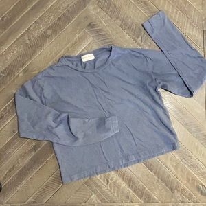 Denim Forum cropped long sleeve